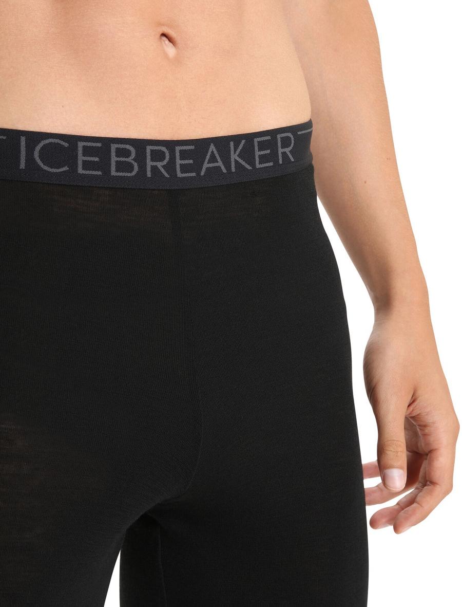 Men's Icebreaker Merino 175 Everyday Thermal Leggings Base Layers Black | CA 1546RVDW